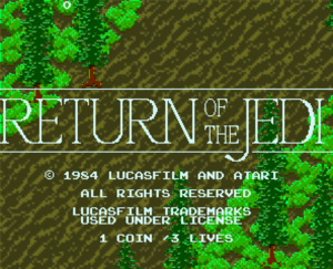 Return of the Jedi (Atari) title screen.