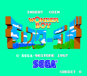 Wonder Boy in Monster Land title screen.