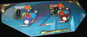 NFL Blitz 2000 control panel.