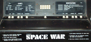 Space Wars control panel.