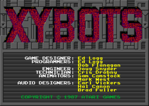 Xybots title screen.