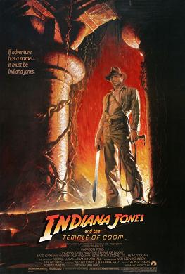 Indiana Jones and the Temple of Doom movie poster.