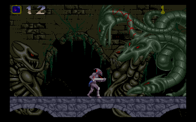 Amiga inside the castle boss screen.