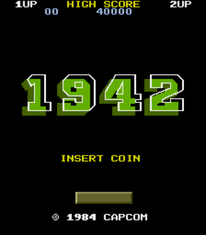 1942 title screen.