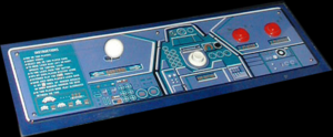 Space Invaders control panel.