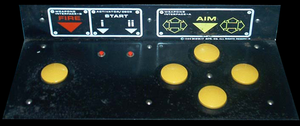 Space Zap control panel.