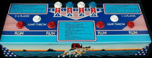 Track and Field control panel.