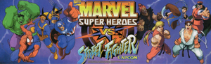 Marvel Super Heroes vs. Street Fighter marquee.