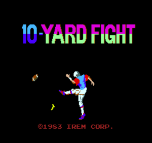 10-Yard Fight title screen.