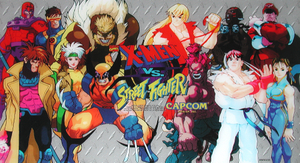 X-Men vs. Street Fighter marquee.