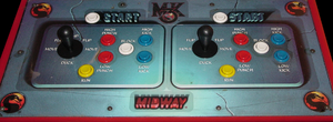 Mortal Kombat 3 control panel.