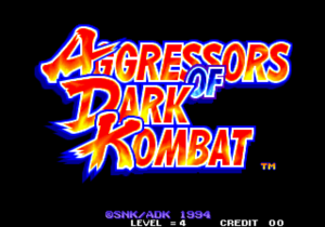 Aggressors of Dark Kombat title screen.