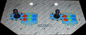 X-Men vs. Street Fighter control panel.