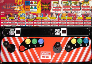 Samurai Shodown II control panel.