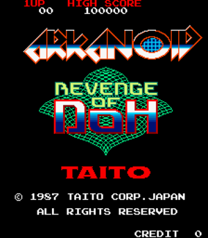 Arkanoid - Revenge of DOH title screen.