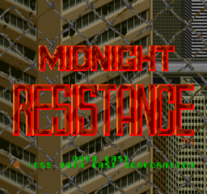 Midnight Resistance title.