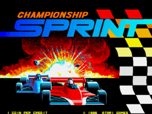 Championship Sprint title screen.