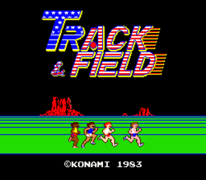 Track and Field title screen.