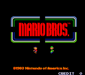 Mario Bros. title screen.