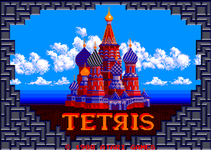 Tetris title screen.