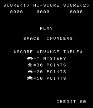 Space Invaders title.