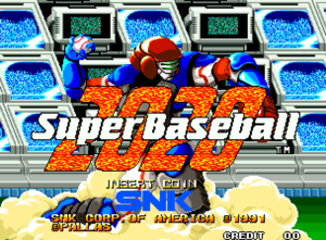 2020 Super Baseball title screen.